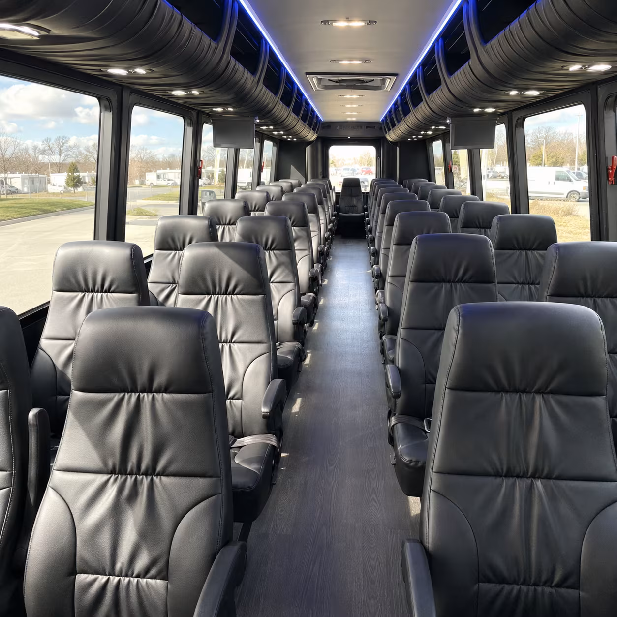 charter buses for large santa cruz wedding parties and weekend guests