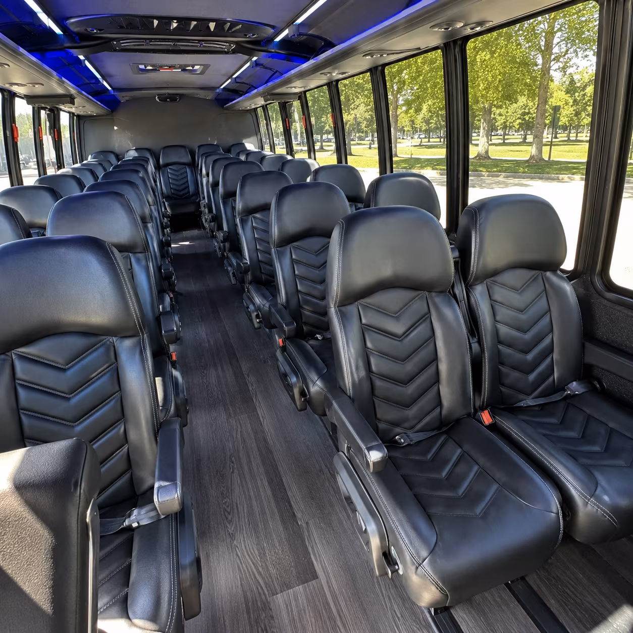 santa cruz 28 passenger minibus inside