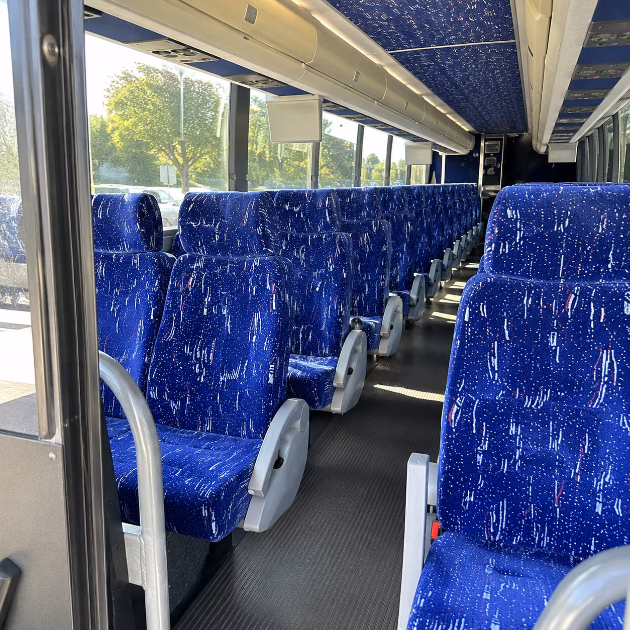 santa cruz 56 passenger charter bus inside