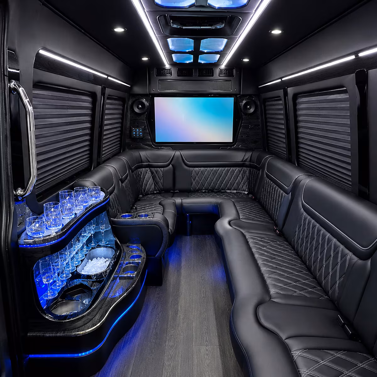 santa cruz party bus inside
