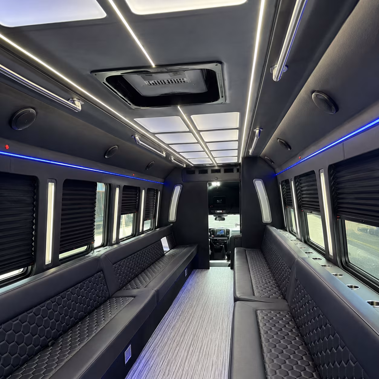 santa cruz party bus rental interior