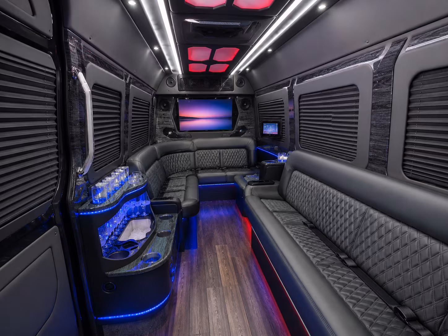 santa cruz sprinter limousine inside